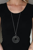 Running Circles In My Mind - silver - Paparazzi necklace - Glitzygals5dollarbling Paparazzi Boutique 