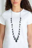 GLOW And Steady Wins The Race Black – Paparazzi Necklace - Glitzygals5dollarbling Paparazzi Boutique 