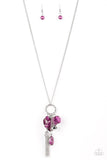 Paparazzi Haute Heartbreaker - Purple Heart - Shimmery Silver Accents - Rhinestone Frame - Necklace - Glitzygals5dollarbling Paparazzi Boutique 