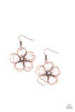 Petal Power Copper ~ Paparazzi Earrings - Glitzygals5dollarbling Paparazzi Boutique 