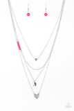 Paparazzi Accessories: Gypsy Heart - Pink Necklace - Glitzygals5dollarbling Paparazzi Boutique 