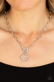 Paparazzi With My Whole Heart White Necklace - Glitzygals5dollarbling Paparazzi Boutique 