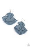 Paparazzi All About MACRAME - Blue Earrings - Glitzygals5dollarbling Paparazzi Boutique 