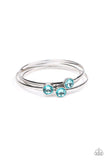 Paparazzi Be All You Can BEDAZZLE - Blue Gems - Silver Bangle Bracelets - Glitzygals5dollarbling Paparazzi Boutique 