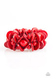 Paparazzi “Tropical Temptress” Red Wooden Bracelet - Glitzygals5dollarbling Paparazzi Boutique 