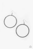 Paparazzi Just Add Sparkle Silver Hematite Earrings - Glitzygals5dollarbling Paparazzi Boutique 