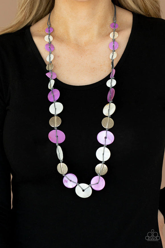 Seashore Spa Purple ~ Paparazzi Necklace - Glitzygals5dollarbling Paparazzi Boutique 