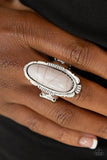 Paparazzi Desert Thirst - Silver Stone - Ornate Silver - Ring - Glitzygals5dollarbling Paparazzi Boutique 