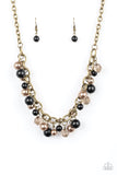 Paparazzi The GRIT Crowd - Black - Necklace and matching Earrings - Glitzygals5dollarbling Paparazzi Boutique 