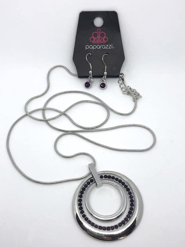 Paparazzi “Gather Around Gorgeous” Purple Exclusive Necklace - Glitzygals5dollarbling Paparazzi Boutique 