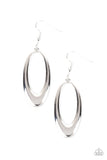 Paparazzi OVAL The Hill - Silver Earrings - Glitzygals5dollarbling Paparazzi Boutique 