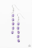 Paparazzi Trickle-Down Effect - Purple Prisms - Silver Link - Earrings - Glitzygals5dollarbling Paparazzi Boutique 