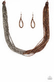 Paparazzi Flashy Fashion - Copper - Seed Beads Necklace & Earrings - Glitzygals5dollarbling Paparazzi Boutique 