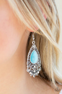 Paparazzi Majestically Malibu Blue Moonstone Earring - Glitzygals5dollarbling Paparazzi Boutique 