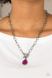Paparazzi So Sorority - Pink - Teardrop Gem - Toggle Closure Necklace and matching Earrings - Glitzygals5dollarbling Paparazzi Boutique 