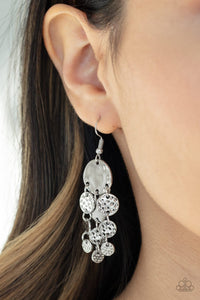 Paparazzi Do Chime In - Silver - Discs - Fringe Earrings - Glitzygals5dollarbling Paparazzi Boutique 