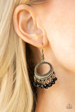 Happy Days - brass - Paparazzi earrings - Glitzygals5dollarbling Paparazzi Boutique 