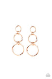Paparazzi Three Ring Radiance - Copper - Post Earrings - Glitzygals5dollarbling Paparazzi Boutique 