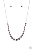 Paparazzi Stratosphere Sparkle - Purple - Silver Necklace and matching Earrings - Glitzygals5dollarbling Paparazzi Boutique 
