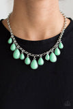 Paparazzi Jaw-Dropping Diva - Green - Teardrop Beads - Necklace & Earrings - Glitzygals5dollarbling Paparazzi Boutique 