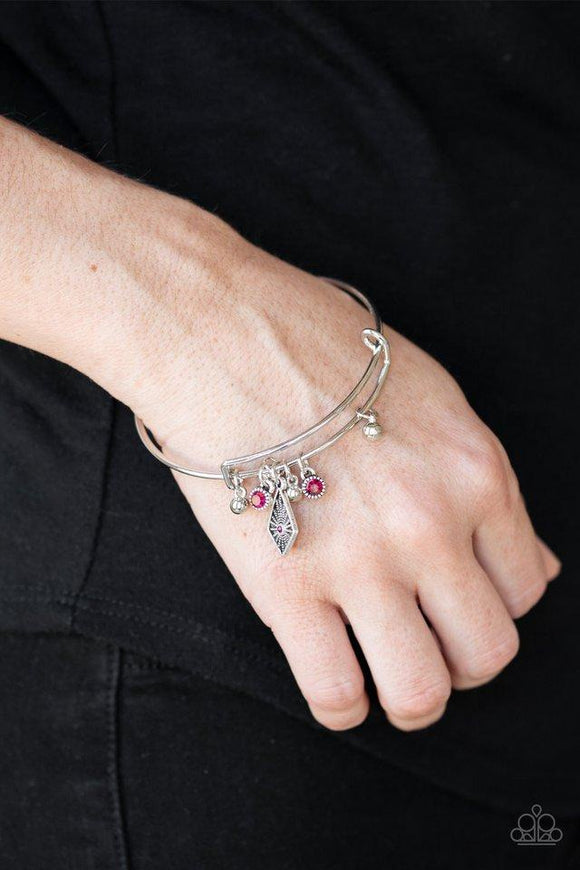 Paparazzi Bracelet ~ Treasure Charms - Pink - Glitzygals5dollarbling Paparazzi Boutique 