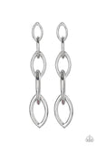 Paparazzi Street Spunk - Silver - Links increase in size - Edgy Look - Earrings - Glitzygals5dollarbling Paparazzi Boutique 