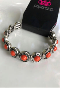 Paparazzi Globetrotter Goals Orange Exclusive Stretchy Bracelet - Glitzygals5dollarbling Paparazzi Boutique 