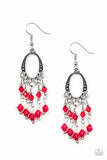 Paparazzi “Not the Only Fish In the Sea” Red Earrings - Glitzygals5dollarbling Paparazzi Boutique 