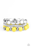 Paparazzi Prismatic Pop - Yellow Bracelet - Glitzygals5dollarbling Paparazzi Boutique 