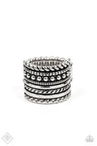 Paparazzi Ring Fashion Fix April 2021 ~ Stacked Odds - Silver - Glitzygals5dollarbling Paparazzi Boutique 