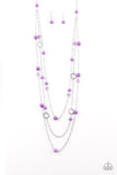 Paparazzi Brilliant Bliss - Purple Beads - Silver Necklace and matching Earrings - Glitzygals5dollarbling Paparazzi Boutique 