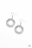 Paparazzi Sparkle Splurge - Silver - Gray Pearls - White Rhinestones Earrings - Glitzygals5dollarbling Paparazzi Boutique 