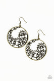 Get Into VINE - brass - Paparazzi earrings - Glitzygals5dollarbling Paparazzi Boutique 