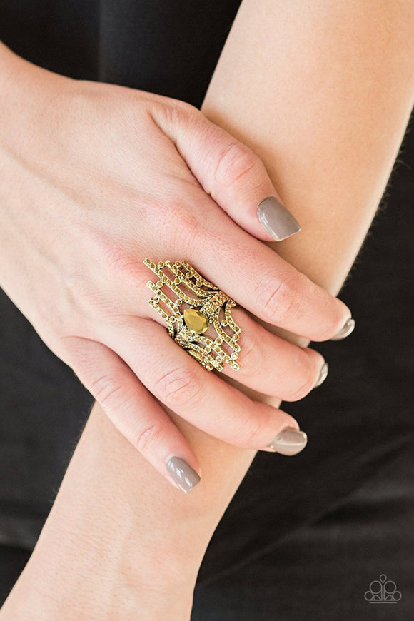 Modern Muse - brass - Paparazzi ring - Glitzygals5dollarbling Paparazzi Boutique 
