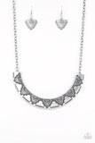 Paparazzi Persian Pharaoh - Silver - Necklace & Earrings - Glitzygals5dollarbling Paparazzi Boutique 