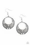 Grapevine Glamorous - Silver - Vine Filigree - Hoop Earrings Paparazzi Accessories - Glitzygals5dollarbling Paparazzi Boutique 