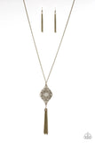 Totally Worth the TASSEL - brass - Paparazzi necklace - Glitzygals5dollarbling Paparazzi Boutique 