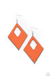 Woven Wanderer - orange - Paparazzi earrings - Glitzygals5dollarbling Paparazzi Boutique 