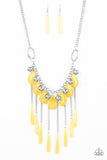 Paparazzi Roaring Riviera - Yellow Necklace - Glitzygals5dollarbling Paparazzi Boutique 