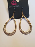 Paparazzi Take a Dip Gold Earrings Exclusive - Glitzygals5dollarbling Paparazzi Boutique 