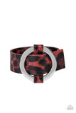 Jungle Cat Couture - Red Animal Print Bracelet - Paparazzi Accessories - Glitzygals5dollarbling Paparazzi Boutique 