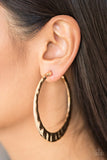 Paparazzi Slayers Gonna Slay - Gold - Hoop Earrings - Glitzygals5dollarbling Paparazzi Boutique 