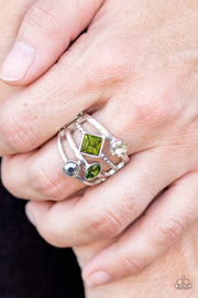 Paparazzi Urban Meditation Green Ring - Glitzygals5dollarbling Paparazzi Boutique 
