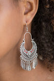 Paparazzi Walk On The Wildside - Red Beads - Silver Earrings - Glitzygals5dollarbling Paparazzi Boutique 