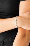 Paparazzi At Any Cost - White Bracelet - Glitzygals5dollarbling Paparazzi Boutique 