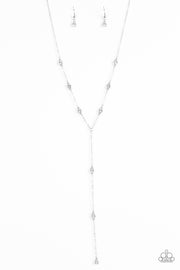 Paparazzi STARLIGHT The Way White Silver Necklace - Glitzygals5dollarbling Paparazzi Boutique 