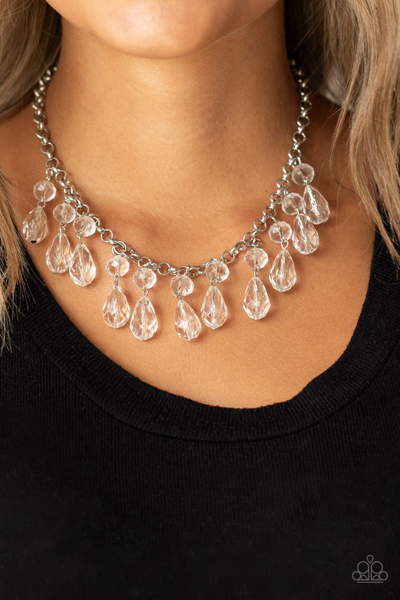 Crystal Enchantment - white - Paparazzi necklace - Glitzygals5dollarbling Paparazzi Boutique 