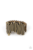Along the Lines Brass ~ Paparazzi Ring - Glitzygals5dollarbling Paparazzi Boutique 