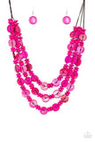 Paparazzi Necklace ~ Barbados Bopper - Pink - Glitzygals5dollarbling Paparazzi Boutique 