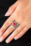 Paparazzi Ring ~ Stand Your Ground - Red - Glitzygals5dollarbling Paparazzi Boutique 